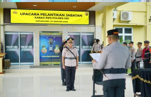 UPACARA PELANTIKAN JABATAN KABAG REN POLRES OKI BERLANGSUNG KHIDMAT