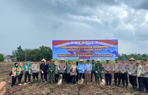 Polres OKI Laksanakan Penanaman Jagung Serentak Kuartal I 2026 Dukung Ketahanan Pangan
