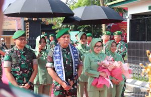 Komando Distrik Militer (Kodim) 0402/OKI-Ogan Ilir menerima kunjungan kerja Komandan Korem 044/Gapo