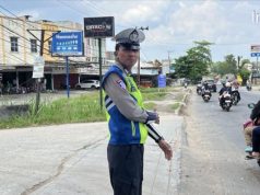 Antisipasi Kepadatan Arus Balik H+4, Sat Lantas Polres Banyuasin Gelar Live Report dan Patroli Hunting di Jalintim