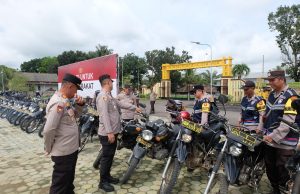 Cek Ranmor R2, Kapolres OKI Ingatkan Peran Bhabinkamtibmas