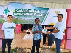 BAZNAS Banyuasin Salurkan Daging kepada 360 Warga : Amanah BAZNAS RI