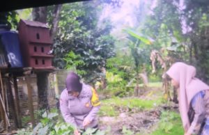 Bhabinkamtibmas Polsek Tungkal Ilir Ajak Warga Desa Bentayan Sukseskan Program Pekarangan Pangan Bergizi