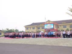 Di Tengah Cuaca Kering, Polres OKI Gelar Sholat Istisqa dan Peringatan Maulid Nabi Muhammad SAW
