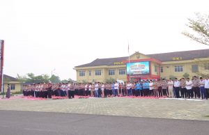 Di Tengah Cuaca Kering, Polres OKI Gelar Sholat Istisqa dan Peringatan Maulid Nabi Muhammad SAW