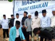 Peletakan Batu Pertama Masjid Sahabat Kebaikan, Kepala KUA Alang-Alang Lebar Dorong Konsep Ekoteologi