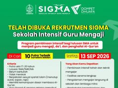 Rekrutmen SIGMA 2026 Resmi Dibuka, Dompet Dhuafa Sumsel Cari 10 Putra Terbaik