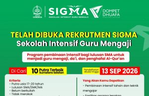 Rekrutmen SIGMA 2026 Resmi Dibuka, Dompet Dhuafa Sumsel Cari 10 Putra Terbaik